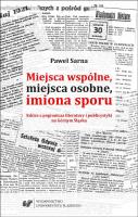 Okładka książki Miejsca wspólne, miejsca osobne, imiona sporu