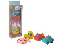 Miękkie pojazdy do kąpieli - 4pak. Autor: ASKATO. SmakLiter.pl Okładka książki Miękkie pojazdy do kąpieli - 4pak