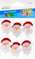Opakowanie Mikołaj filcowy samoprzylepny 6szt