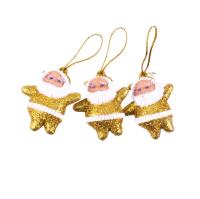 Opakowanie Mikołaje brokatowe złote 3szt