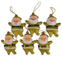 Opakowanie Mikołaje wiszące złote 6szt