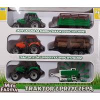 Opakowanie Mini farma Traktor z przyczepą 3szt.
