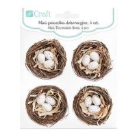 Mini gniazdka dekoracyjne 5,5 cm 4 szt.. Wydawca: DP CRAFT. SmakLiter.pl Opakowanie Mini gniazdka dekoracyjne 5,5 cm 4 szt.