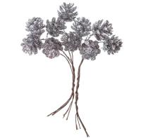 Opakowanie Mini szyszki posrebrzane 10szt