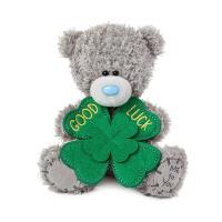 Miś - Good Luck z koniczynką 13cm. Wydawca: Carte Blanche Greetings Ltd.. SmakLiter.pl Opakowanie Miś - Good Luck z koniczynką 13cm