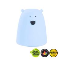 Opakowanie Miś mały lampka silikonowa niebieska