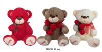 Opakowanie Miś z różą 25cm MIX