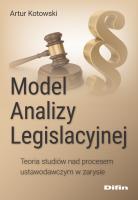 Okładka książki Model Analizy Legislacyjnej