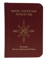Okładka książki Modlitewnik Pierwsza Komunia Święta bordowy