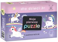 Moje pierwsze Puzzle Jednorożce. Wydawca: Kangur. SmakLiter.pl Opakowanie Moje pierwsze Puzzle Jednorożce