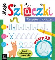 Okładka książki Moje szlaczki. Książka z rowkami. Wzory 3D. Zabawy grafomotoryczne, terapia ręki