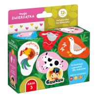 Moje zwierzątka Książeczka na kółeczku dla dzieci 12 mies.CzuCzu. Autor: Opracowanie zbiorowe. SmakLiter.pl Okładka książki Moje zwierzątka Książeczka na kółeczku dla dzieci 12 mies.CzuCzu