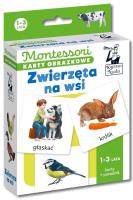Montessori Karty obrazkowe Zwierzęta 1- lata. Autor: Dołhun Katarzyna, Marzec Urszula, Izabela Gołasze. SmakLiter.pl Okładka książki Montessori Karty obrazkowe Zwierzęta 1- lata