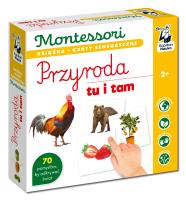 Montessori. Przyroda tu i tam. Autor: Dołhun Katarzyna, Ula Marzec. SmakLiter.pl Okładka książki Montessori. Przyroda tu i tam