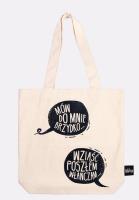 Opakowanie Mów do mnie brzydko  torba bawełniana