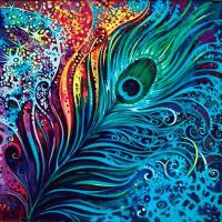 Opakowanie Mozaika diamentowa 5D - Pawie Pióro 40x30cm