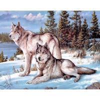 Opakowanie Mozaika diamentowa 5D - Wilki 40x30cm