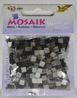 Opakowanie Mozaika kamyczki brokatowe 5x5mm szary