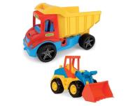 Multi Truck z koparką. Wydawca: Wader. SmakLiter.pl Opakowanie Multi Truck z koparką