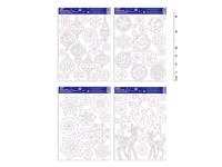 Opakowanie Naklejka bożonarodzeniowa brokat 20x30cm MIX