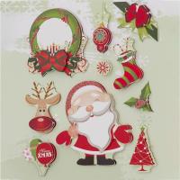 Opakowanie Naklejki 3D z brokatem święta 10szt