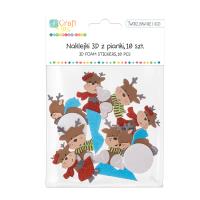 Naklejki 3D z piankami zabawne renifery 10szt. Wydawca: Dalprint. SmakLiter.pl Opakowanie Naklejki 3D z piankami zabawne renifery 10szt