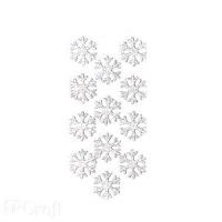 Opakowanie Naklejki brokatowe 3D Śnieżynki (12 sztuk)