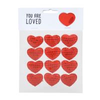 Naklejki cekinowe serca 12szt. Wydawca: ARPEX. SmakLiter.pl Opakowanie Naklejki cekinowe serca 12szt