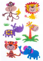 Opakowanie Naklejki dekoracyjne zwierzątka 6szt
