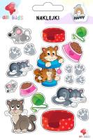Naklejki dla dzieci Co robi kot. Wydawca: All4Kids. SmakLiter.pl Opakowanie Naklejki dla dzieci Co robi kot