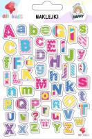 Naklejki dla dzieci Kolorowe literki. Wydawca: All4Kids. SmakLiter.pl Opakowanie Naklejki dla dzieci Kolorowe literki