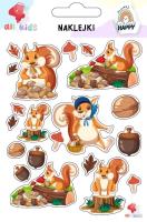 Naklejki dla dzieci Wiewiórki. Wydawca: All4Kids. SmakLiter.pl Opakowanie Naklejki dla dzieci Wiewiórki