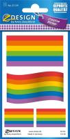 Opakowanie Naklejki do ozdabiania - Tęczowe flagi