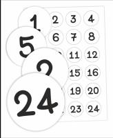 Opakowanie Naklejki do szafki - Cyfry 02 24 szt.