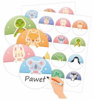 Opakowanie Naklejki do szafki/na szafki - Zwierzaki 24 szt.