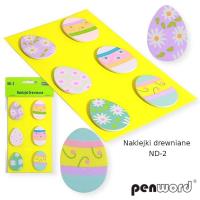 Opakowanie Naklejki drewniane na jajka 6szt