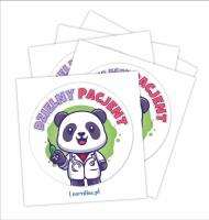 Opakowanie Naklejki Dzielny pacjent - Panda 40mm 60szt