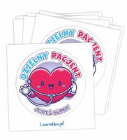 Opakowanie Naklejki Dzielny pacjent - Serduszko 60mm 60szt