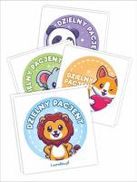 Opakowanie Naklejki Dzielny pacjent - Zwierzątka 40mm 60szt