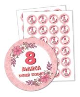 Opakowanie Naklejki Dzień Kobiet - 8 Marca 48 szt.