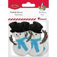 Opakowanie Naklejki filcowe bałwanki 55x70mm 6szt