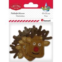 Opakowanie Naklejki filcowe głowy renifera 55x65mm 6szt
