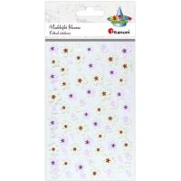 Opakowanie Naklejki filcowe kwiaty biało-czerwone mix 75szt.