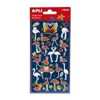 Naklejki flaming 33szt. Wydawca: Apli. SmakLiter.pl Opakowanie Naklejki flaming 33szt