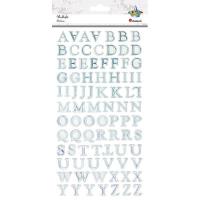 Opakowanie Naklejki foliowe alfabet srebrny 85szt.
