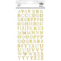 Opakowanie Naklejki foliowe alfabet złoty 85szt.