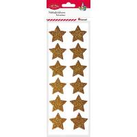 Opakowanie Naklejki foliowe gwiazdki 40mm złote 12szt