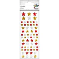 Opakowanie Naklejki foliowe gwiazdki mix 66 szt.
