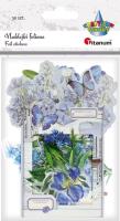 Opakowanie Naklejki foliowe Kwiaty niebieskie 30szt
