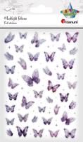 Opakowanie Naklejki foliowe Motyle fioletowe i holograficzne